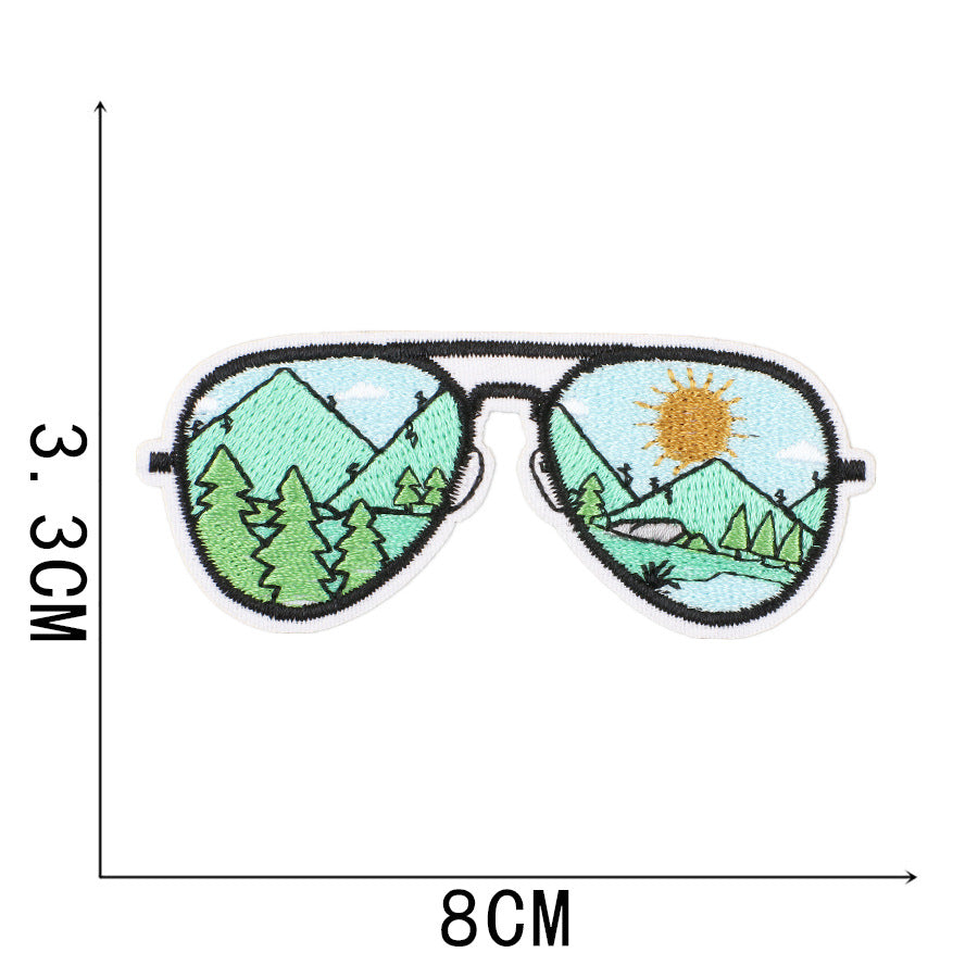 Wholesale New Summer Waves Embroidery Cloth Sticker